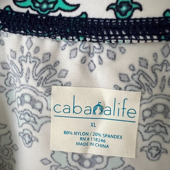 NWT Cabana Life Coastal Crush Zipper Rashguard Top UPF Sun Protection Women's XL - Picture 7 of 10